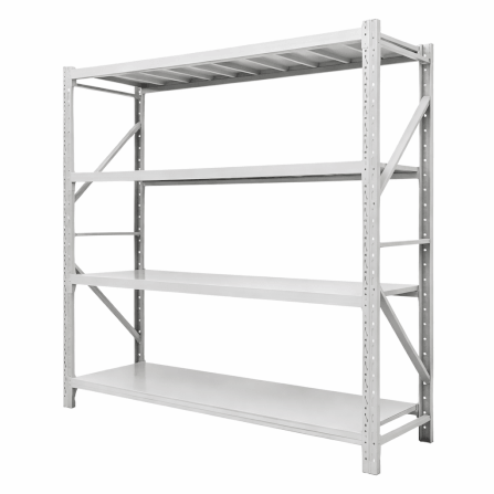 ชั้นวางของโล่ง 4 ชั้น MEDILA รุ่น SH0242-W20-K3-WH ขนาด 200×60×200 CM สี ขาว_1